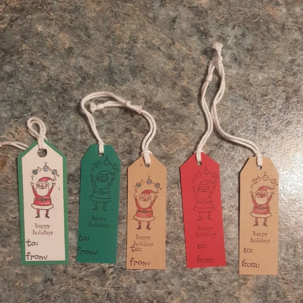 Set of 20 Handmade Christmas Gift Tags